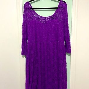 Torrid purple lace skater dress